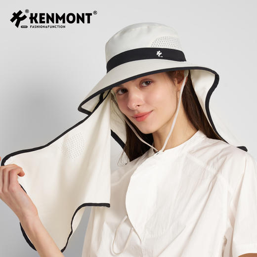 卡蒙亲子款全脸防护帽子面罩一体防晒帽轻薄防紫外线护颈遮阳帽户外KM-4305/6216 商品图3