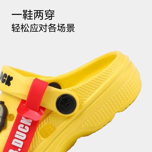 bduck小黄鸭家居鞋夏季儿童凉拖鞋洞洞鞋20-30 B1615944 商品图4