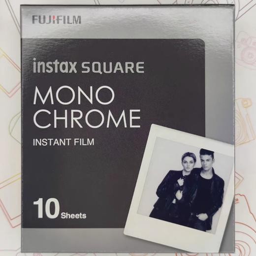 SQ方形黑白4寸相纸1盒10张，多盒便宜，日期新鲜，现货速发，富士所有SQ系列相机通用 商品图3