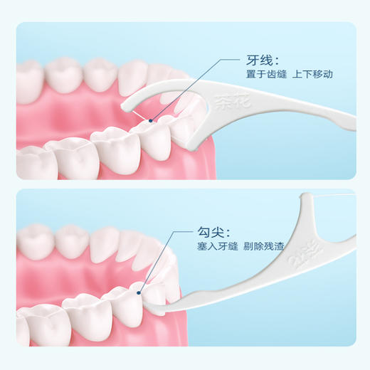 茶花 314003 细滑独立纸包牙线棒 50*4盒 商品图4
