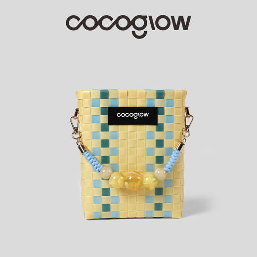 cocoglow·奶油黄系列手工编织包女士迷你托特包斜挎包女包泰国菜篮子包包 商品图1