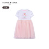 TeenieWeenie Kids小熊童装夏季女宝宝拼接网纱T恤连衣裙T0OM256448N 商品缩略图5