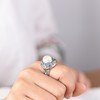【芳华之缘】S925银复古烧蓝镶淡水珍珠开口戒指 【SCH-SY24047】 商品缩略图3