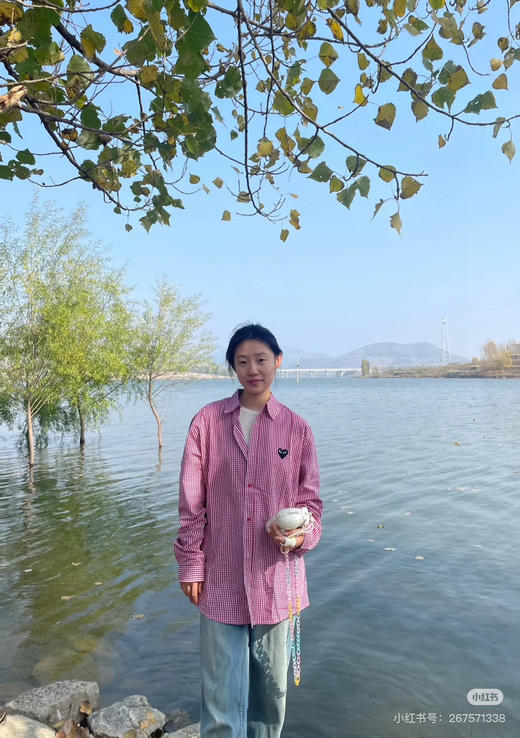 48-4 出口日单川久格子衬衫 我穿L 商品图3