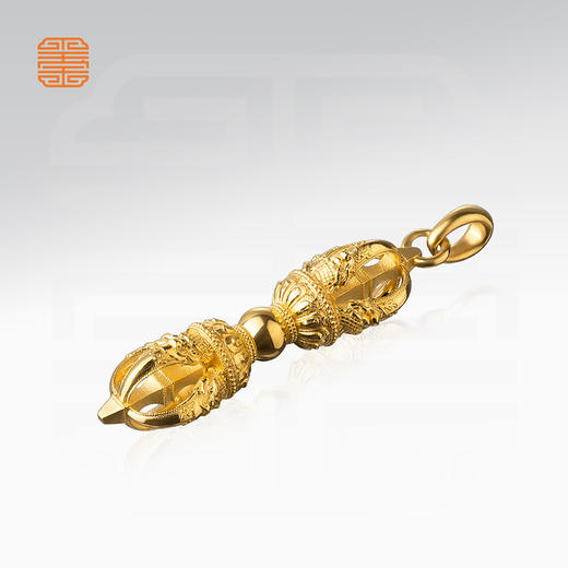 玺匠金铺《足金古法永乐款金刚杵》足金9999黄金吊坠 吉祥饰品挂件 商品图3