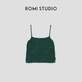 ROMI STUDIO “率性而为” 100%高捻棉7针挑孔针织吊带背心422A7006
