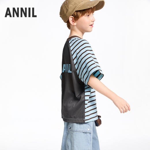 【实体店同款】男童圆领短袖针织衫夏季新款安奈儿童装AB521638 商品图2