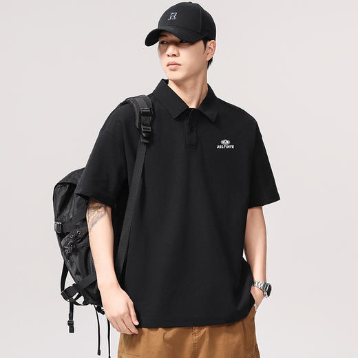 【DQ】大依优型大码男装短袖polo衫休闲潮牌宽松加大码百搭翻领半袖夏季新品上衣男士 商品图1