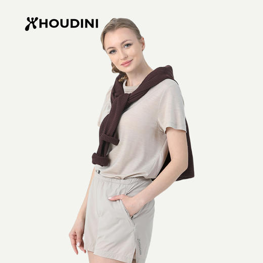 HOUDINI胡丁尼 Tree Tee 树 女户外透气速干莱塞尔天丝短袖T恤130954/840045 商品图1