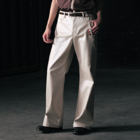 GOODBAI 916 星星logo贴布绣铺银微喇休闲长裤