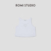 ROMI STUDIO【luxy系列】百搭气质时尚无袖复古白色休闲背心T2424 商品缩略图0