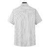 【棉质】【DM】大依优型大码立领条纹短袖衬衫加肥加大半袖衬衣男夏季薄款胖子休闲宽松上衣 商品缩略图4