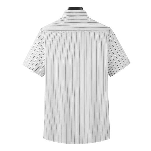 【棉质】【DM】大依优型大码立领条纹短袖衬衫加肥加大半袖衬衣男夏季薄款胖子休闲宽松上衣 商品图4