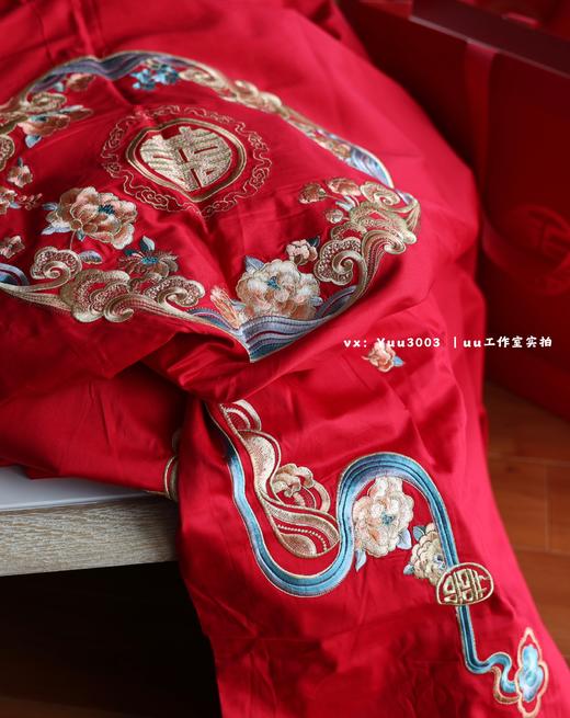 【高端婚庆】五彩缤纷 80支新疆长绒棉 婚礼四件套 吉祥美满 商品图0