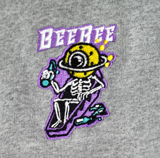 【地下怪兽】 | beebee刺绣版队服 重磅纯棉T恤 黑色灰色 男女同款 商品图6