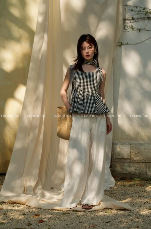 【门店同款】ENJOY夏季“都市漫游”韩系格纹上衣 162297302 商品图3