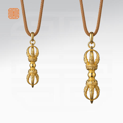 玺匠金铺《足金古法永乐款金刚杵》足金9999黄金吊坠 吉祥饰品挂件 商品图1