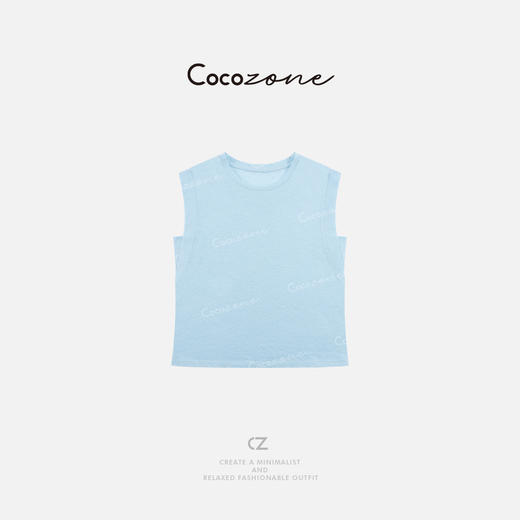 COCO ZONE 刘一一【棉亚麻混纺】简约工字型无袖打底背心 CD2A0661 商品图0