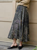 【桑蚕丝印花半裙】25年春夏新品女士100%桑蚕丝印花中长款真丝半裙 商品缩略图0