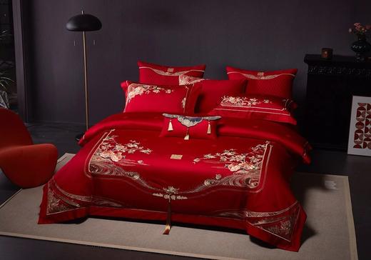 【高端婚庆】锦上添花 100支新疆长绒棉四件套四件套十件套 商品图1