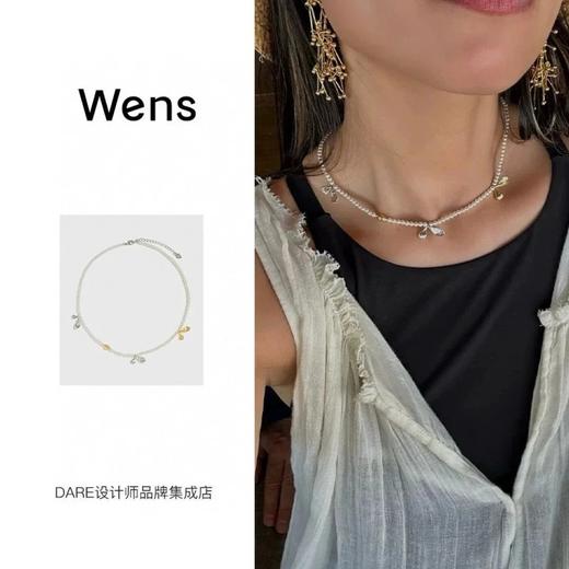 董洁同款Wens新叶果实珍珠项链3mm施华洛世奇珍珠 商品图5