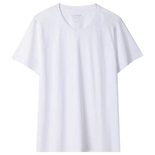 SCHIESSER德国舒雅高端铂雅男士100%埃及丝光棉棉100SV领短袖95/24853M 商品图4