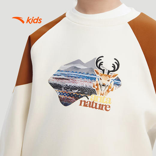 安踏儿童卫衣男小童户外系列针织套头衫352519704 商品图3