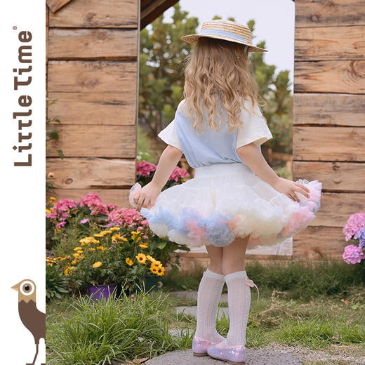 Little time女童半身裙夏季2025新款儿童洋气时尚冰淇淋百搭裙子 商品图4