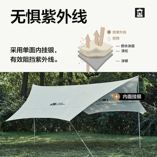 牧高笛 俊庭440 六角天幕橄榄绿 NX20661014 商品图2