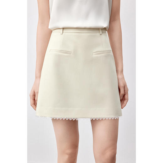 【内购】【拼接花边】都市通勤小个子高腰设计A字西装短裙-151Q80467 商品图1