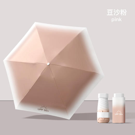 雀说太阳伞手动迷你防晒防紫外线遮阳伞女六折渐变超轻卡片伞小巧便携AL0018 商品图9