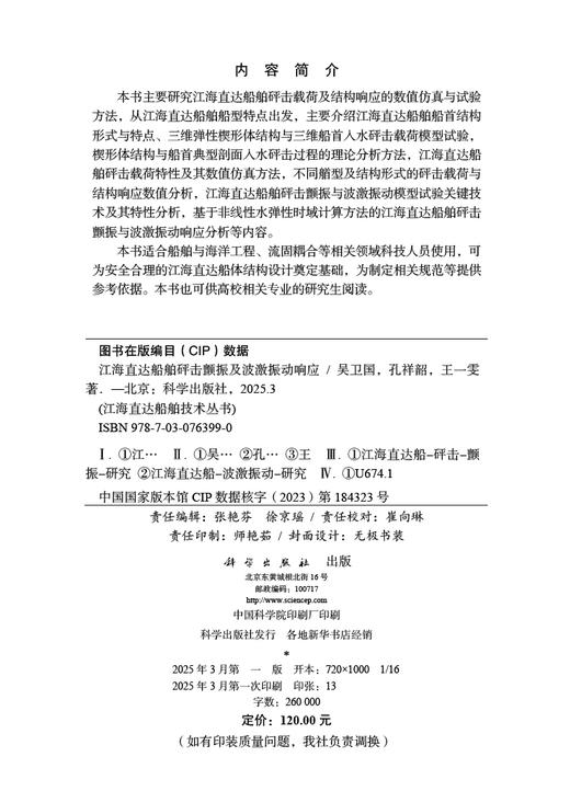 江海直达船舶砰击颤振及波激振动响应 商品图2