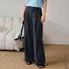 OLrain欧芮儿抽绳慵懒松弛感直筒裤女夏季2025新款高腰阔腿西装裤 商品缩略图2