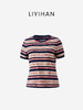 LIYIHAN序章 | 25夏棉条纹手工缝线T恤短款圆领宽松百搭短袖舒适 商品缩略图2