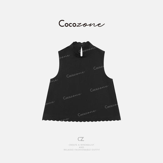 COCO ZONE 刘一一 【100亚麻】木耳边气质无袖背心CD2A0741 商品图0