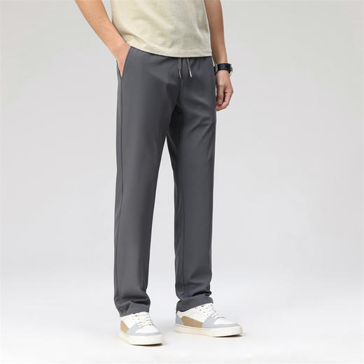 男士休闲运动裤  冰丝裤舒适百搭轻薄抗皱轻盈微弹面料舒适透气垂坠顺滑不起皱528 商品图4