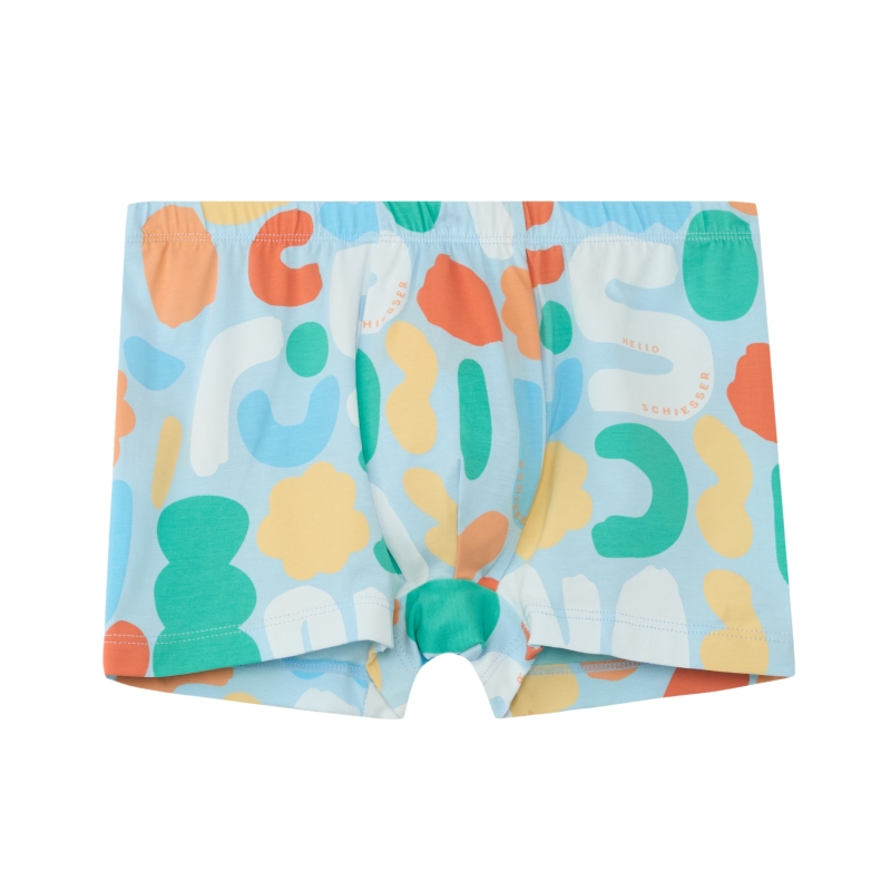 【抽象几何棉莫】SCHIESSER德国舒雅儿童春夏新款棉莫男童抽象几何系列平角小裤3B/24314T