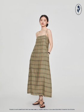 shyshystill/shy202305053/经典利落剪裁亚麻吊带裙