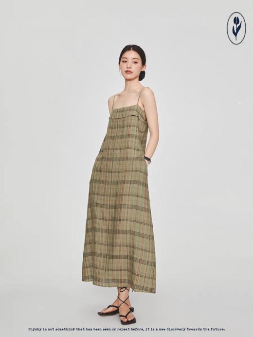 shyshystill/shy202305053/经典利落剪裁亚麻吊带裙 商品图0