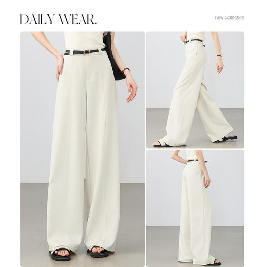 【内购】【轻氧裤】通勤梨型身材高腰立体中缝线弹力针织直筒长裤-151K58861 商品图3