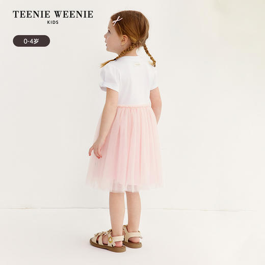 TeenieWeenie Kids小熊童装夏季女宝宝拼接网纱T恤连衣裙T0OM256448N 商品图3