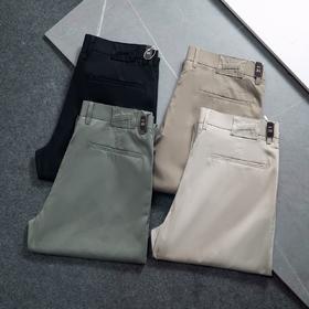 冰爽丝夏季透气男裤薄款直筒修身商务纯色休闲西裤   YMXZ-97152*