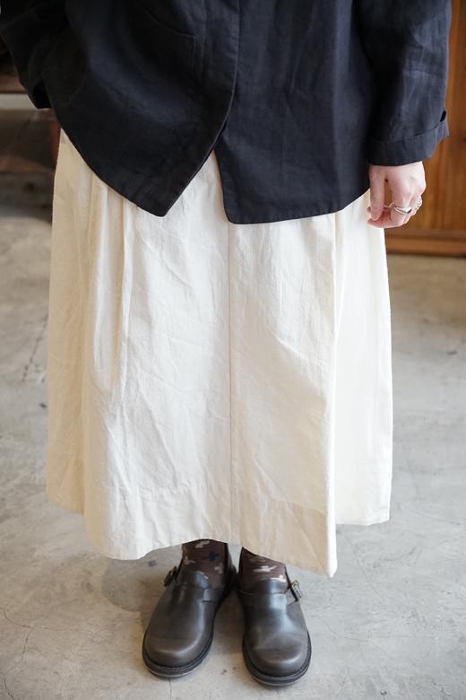 elsa esturgie 米白后开叉半身裙 商品图2