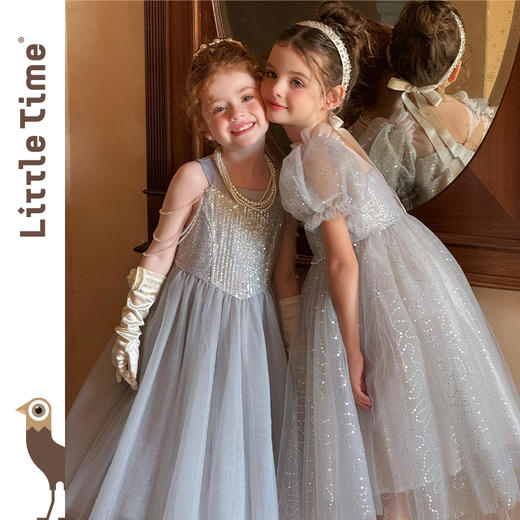 Little time女童连衣裙2025Little礼服裙儿童纱裙小女孩生日花童 商品图0