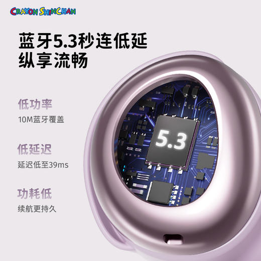 ROCK 蜡笔小新 EB800零感降噪音乐睡眠耳机 商品图5