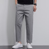 【纯棉】【DQ】大依优型大码轻商务休闲裤简约宽松百搭直筒休闲九分裤胖子男士夏季新款 商品缩略图3