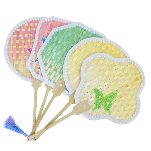 【夏季手工竹编扇子】diy材料包 古风蒲扇编织儿童团扇团建活动 商品图4