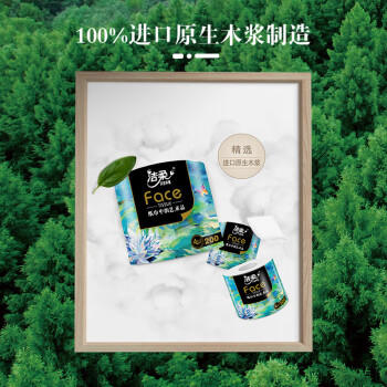 洁柔有芯卷纸 艺术油画Face4层200克*27卷 实惠 卫生纸卷筒纸纸巾整箱 /家庭清洁/纸品 /清洁纸品 /卷纸 商品图5