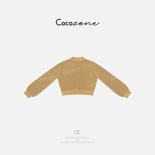 COCO ZONE 刘一一 【棉莱赛尔混纺】简约圆领镂空针织衫CD1A0613 商品图1