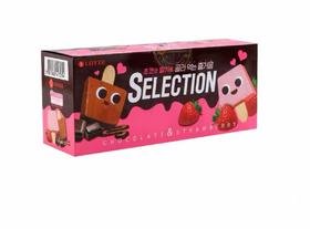 乐天雪莱森家庭装冰淇淋（巧克力味+草莓味）384g